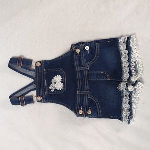 Jordache Lace & Denim Bib Overalls, 3T